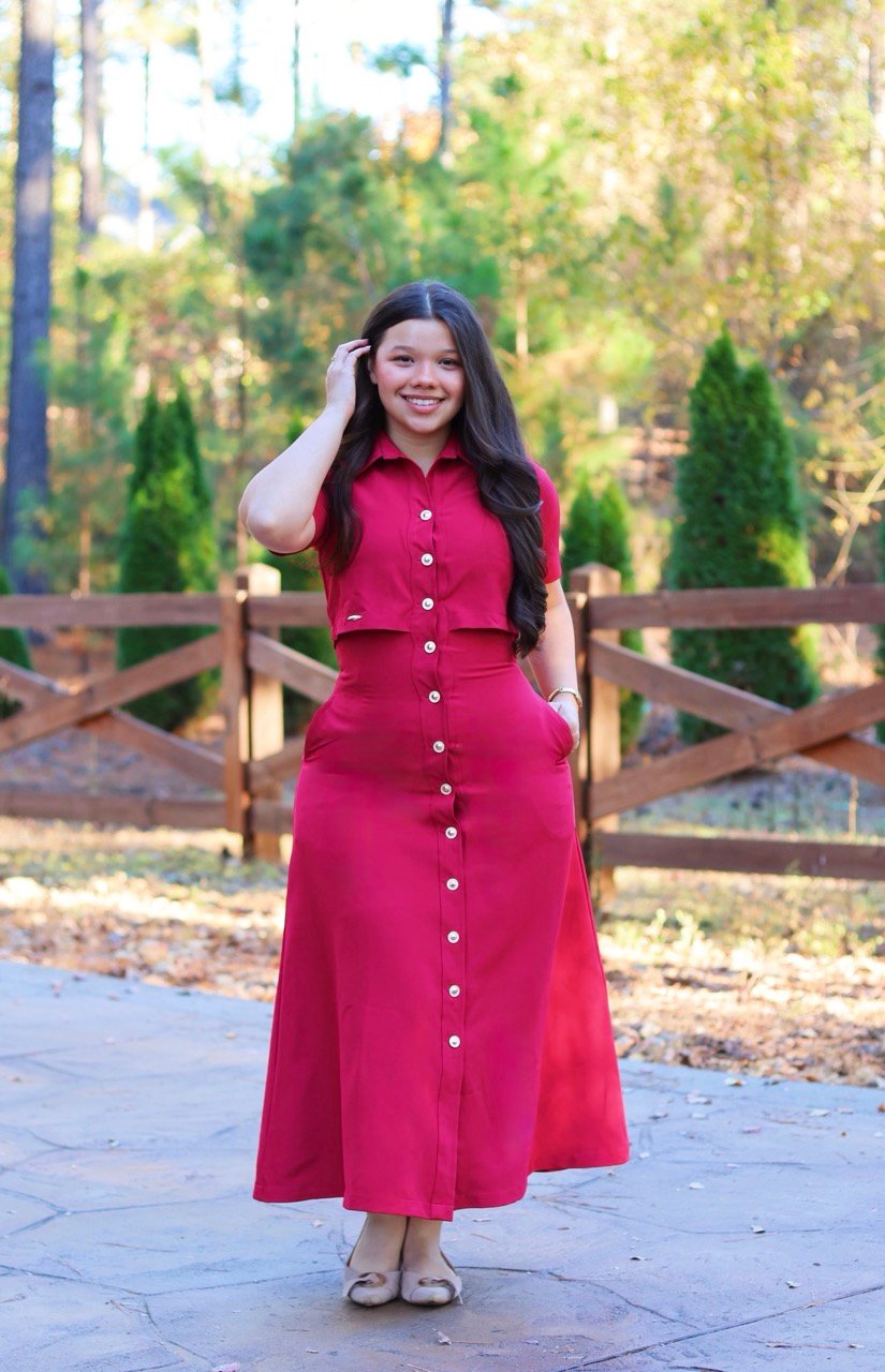 Crimson Noel Dress - Image 3